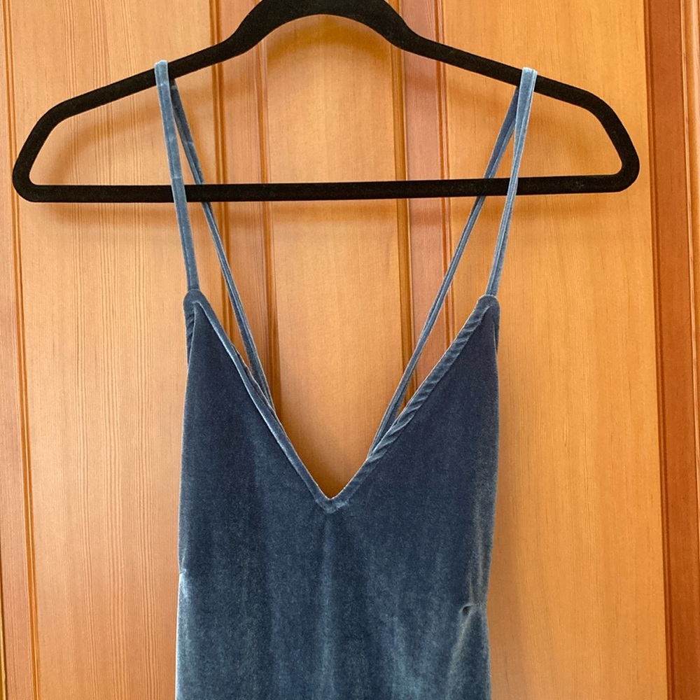 Unlisted Blue Velvet Mini Dress